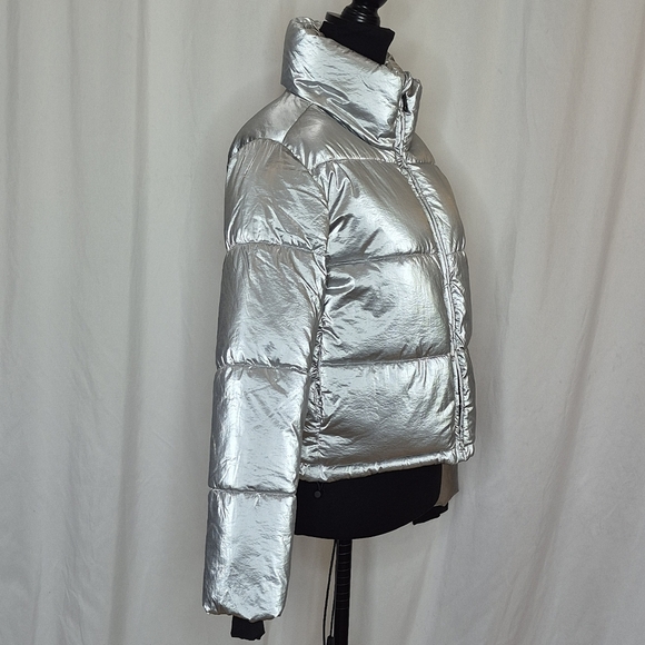 Gap Silver Big Puff Crop Jacket - Size SP - Picture 5 of 16